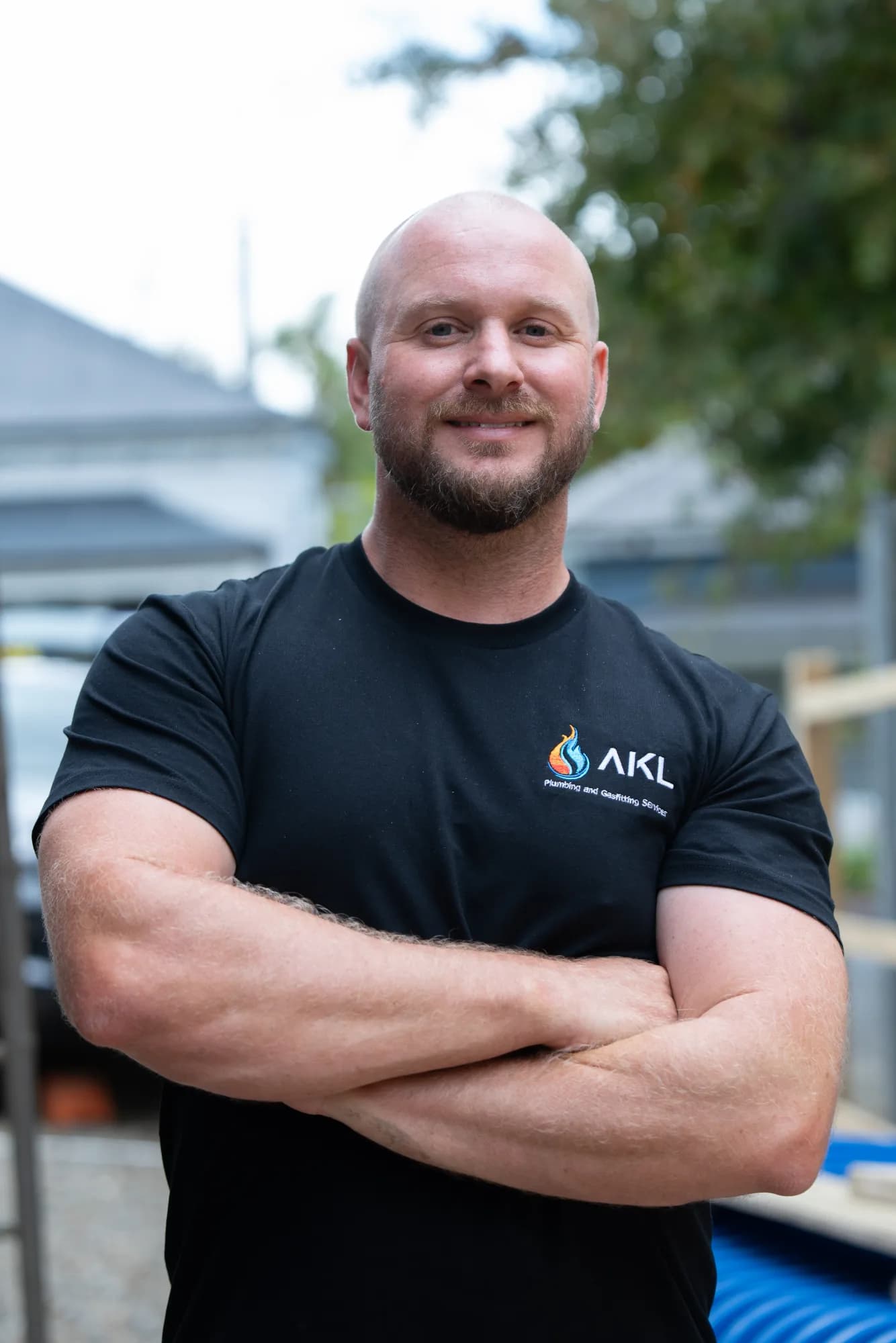 AKL Plumbing founder on site